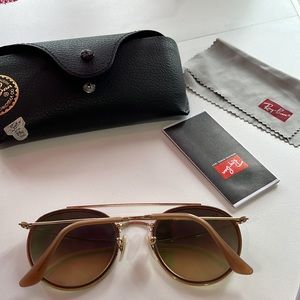 Classic Rose gold RayBan aviator sunglasses